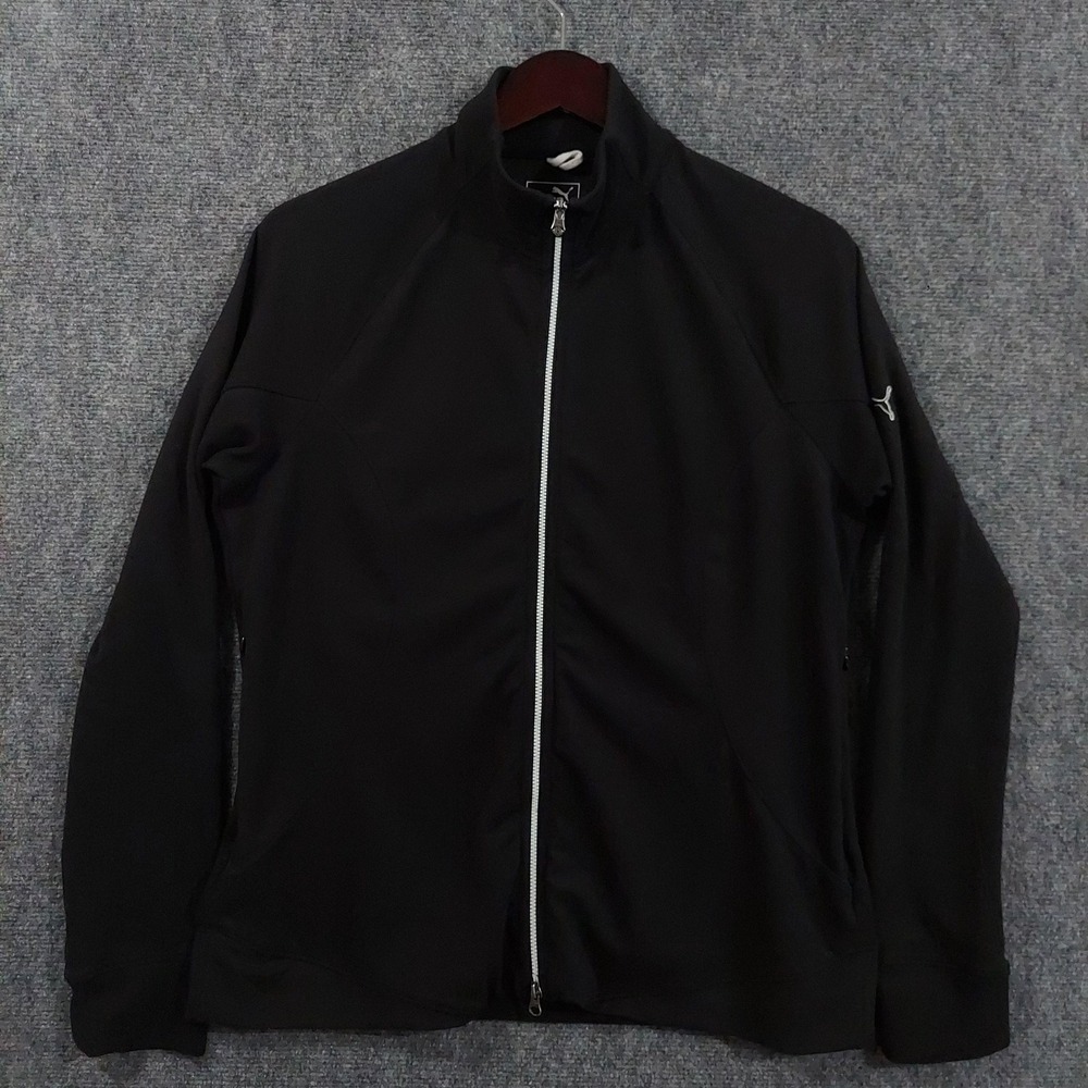 Puma DryCELL Track Jacket Womens Large Black Full Zip Golf Lightweight 564989